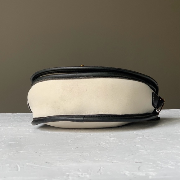 Parchment/Navy Nautical Mini Bag (6825) | Vintage Coach Crossbody Shoulder Purse - Picture 6 of 15